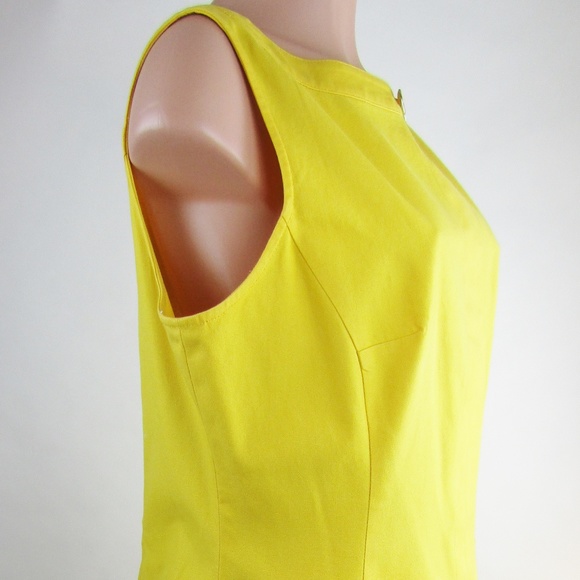 Suze Chin Yellow Sleeveless Dress w/ Pockets - Picture 7 of 8